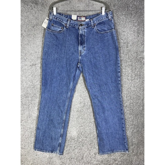 Vintage Old Navy Straight Leg Jeans Men Size 38x32 Blue Denim Cotton Pockets NWT - Picture 1 of 11